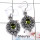 Peridot Cut - O SDE544 - Newly Collection Green Peridot Cut Stone 925 Silver Designer Earrings