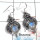 Rainbow Moonstone Cab - O SDE545 - Blue Fire Rainbow Moonstone Solid 925 Silver  Designer Earrings
