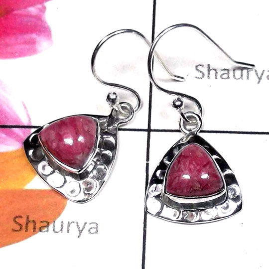 Rodochrosite A - SDE972-Wholesale silver gems Earring Collections Rodochrosite A - SDE972-Wholesale silver gems Earring Collections