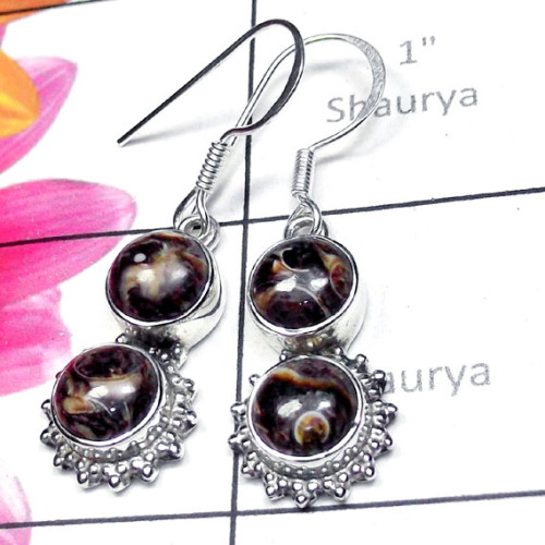 Turtella Jasper F - SDE988-Gorgeous Design Precious Gemstone Earrings Turtella Jasper F - SDE988-Gorgeous Design Precious Gemstone Earrings