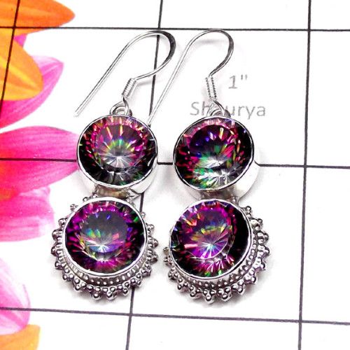 Mystic O - SDE988-Gorgeous Design Precious Gemstone Earrings Mystic O - SDE988-Gorgeous Design Precious Gemstone Earrings