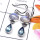 Rainbow F - SDE955-Semiprecious Gemstone Elegant Earring