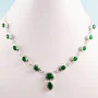Green Onyx Cab E - SDN964 Sterling 925 Silver Manufacturer Semiprecious Gemstone Handmade Necklace SDN964