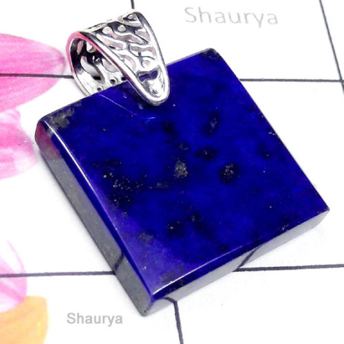 Lapis J - SDP998-Lapis Gemstone Beautiful Drilled Pendants