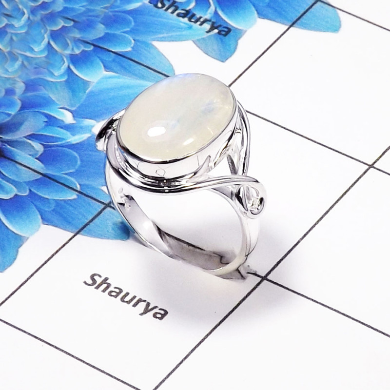 Rainbow Moonstone Gemstone Designer Ring SDR443-J- 925 Sterling Silver Rainbow Moonstone Gemstone Wholesale Rings Rainbow Moonstone Gemstone Designer Ring SDR443-J- 925 Sterling Silver Rainbow Moonstone Gemstone Wholesale Rings