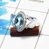 Blue Topaz Gemstone Designer Ring SDR444-A- 925 Sterling Silver With Cut Blue Topaz Gemstone Wholesale Rings Blue Topaz Gemstone Designer Ring SDR444-A- 925 Sterling Silver With Cut Blue Topaz Gemstone Wholesale Rings