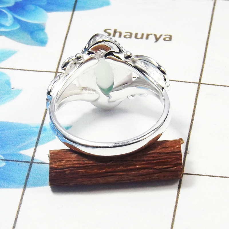 Aqua Chalcedony Gemstone Designer Ring SDR444-D- 925 Sterling Silver With Aqua Chalcedony Gemstone Wholesale Rings Aqua Chalcedony Gemstone Designer Ring SDR444-D- 925 Sterling Silver With Aqua Chalcedony Gemstone Wholesale Rings