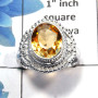 Citrine Cut I - SDR449 - Stunning Natural Citrine 10x12mm Oval Cut Gemstone Designer Ring 925 Sterling Silver