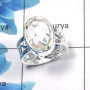 Crystal Cut A - SDR450 - Solid 925 Sterling Silver Natural Crystal Cut Gemstone Handmade Designer Ring