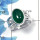 Green Onyx Cab H - SDR451 - Indian Company Made Solid 925 Sterling Silver Designer Ring