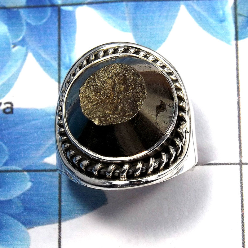 Pyrite Druzy A - SDR478 - Natural Sparkling Pyrite Druzy Gemstone 925 Sterling Silver Designer Ring Pyrite Druzy A - SDR478 - Natural Sparkling Pyrite Druzy Gemstone 925 Sterling Silver Designer Ring