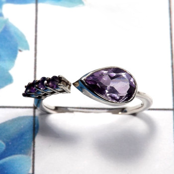 Amethyst Cut F - SDR480 - Newly Arrival Natural Purple Amethyst Cut Gemstone 925 Sterling Silver Casting Ring Amethyst Cut F - SDR480 - Newly Arrival Natural Purple Amethyst Cut Gemstone 925 Sterling Silver Casting Ring