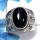 Black Onyx Cab D - SDR484 - 925 Sterling Silver Natural Black Onyx Oval Shape Gemstone Designer Ring
