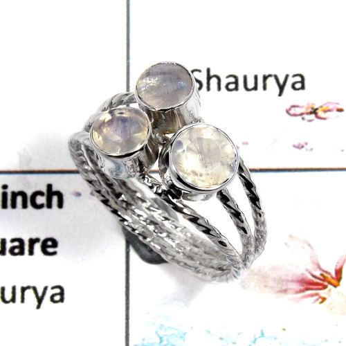 Rainbow Moonstone Cut - D - SDR503 - Natural Blue Fire Rainbow Moonstone Cut Stone 925 Silver Designer Ring Rainbow Moonstone Cut - D - SDR503 - Natural Blue Fire Rainbow Moonstone Cut Stone 925 Silver Designer Ring