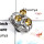 Citrine Cut - F - SDR503 - Natural Yellow Citrine 6mm, 5mm Round Cut Gemstone 925 Sterling Silver Designer Ring