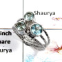 Blue Topaz Cut - G - SDR503 - Solid 92.5% Sterling Silver Natural Blue Topaz Gemstone Designer Wholesale Ring