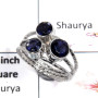 Iolite Cut - I - SDR503 - Latest Collection Natural Blue Iolite Cut Gemstone Solid 925 Sterling Silver Designer Ring