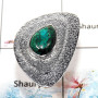 Chrysocolla Cab - J - SDR505 - Pretty Look Natural Blue Chrysocolla Gemstone 925 Sterling Silver Designer Ring