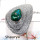 Chrysocolla Cab - K - SDR505 - Solid 925 Sterling Silver Natural Blue Chrysocolla Gemstone Designer Ring