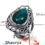 Chrysocolla Cab - O - SDR505 - Latest Collection Chrysocolla Gemstone 925 Sterling Silver Designer Ring