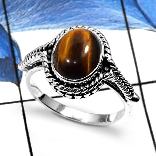 Tiger Eye A-SDR506- Gorgeous Look Tiger Eye Stone Designer Ring 925 Sterling Silver Tiger Eye A-SDR506- Gorgeous Look Tiger Eye Stone Designer Ring 925 Sterling Silver