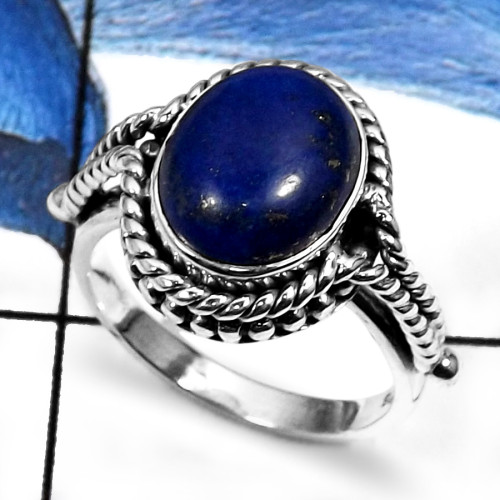 Lapis J-SDR506- Amazing Design Natural Gemstone Ring 925 Sterling Silver Lapis J-SDR506- Amazing Design Natural Gemstone Ring 925 Sterling Silver