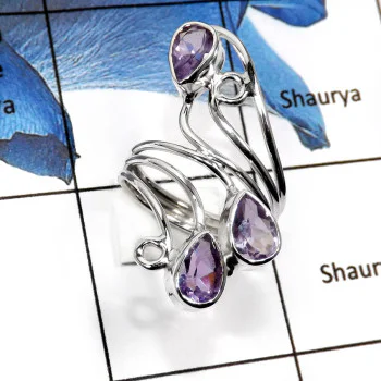 Amethyst Cut-A SDR507-Beautiful Cut Gemstone Handmade Wholesale Ring 925 Sterling Silver Amethyst Cut-A SDR507-Beautiful Cut Gemstone Handmade Wholesale Ring 925 Sterling Silver