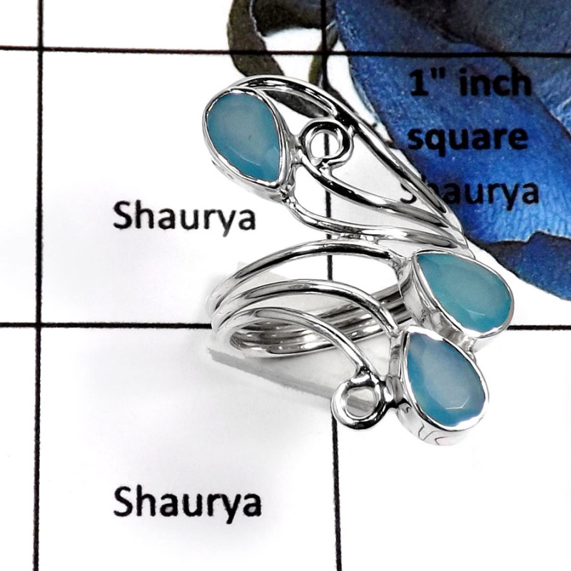 Chalcedony Cut-C SDR507-Classic Cut Gemstone Designer Wholesale Ring 925 Sterling Chalcedony Cut-C SDR507-Classic Cut Gemstone Designer Wholesale Ring 925 Sterling