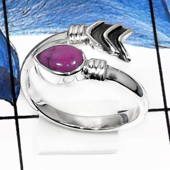 Purple Turquoise - A SDR510 - Gorgeous Handmade Fashionable Designer Rings 925 Sterling Silver