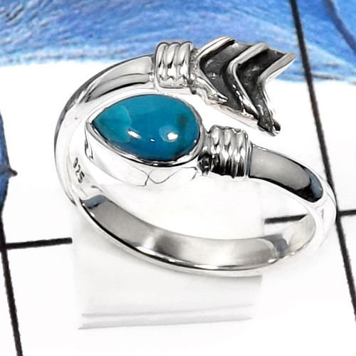 Crysocola-L SDR510-5x7 Pear Shape Designer Handmade Wholesale Ring 925 Sterling Silver Crysocola-L SDR510-5x7 Pear Shape Designer Handmade Wholesale Ring 925 Sterling Silver