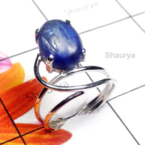 Kynite A - SDR999-Exclusive Silver Multi Gemstone Designer Ring
