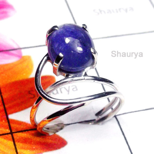 Tanzanite C - SDR999-Exclusive Silver Multi Gemstone Designer Ring