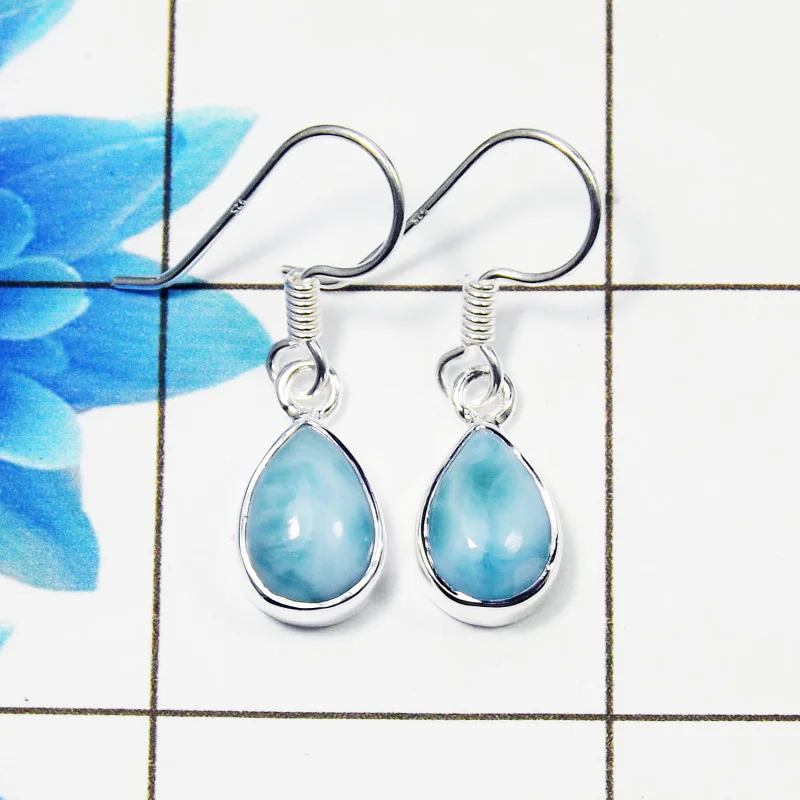 Larimar Gemstone Earring SI2ER109-O 925 Sterling Silver Larimar Gemstone Teardrop Earrings Larimar Gemstone Earring SI2ER109-O 925 Sterling Silver Larimar Gemstone Teardrop Earrings