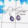 Cut Amethyst Gemstone Earring SI2ER109-E 925 Sterling Silver Cut Amethyst Gemstone Teardrop Earrings