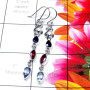 Multi Cut Gmestone D - SLE998-Cut Gemstone Elegant Long Earring