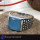 Chalcedony Cab - F - SMR996 - Superb Natural Blue Chalcedony Gemstone 925 Sterling Silver Casting Mens Ring