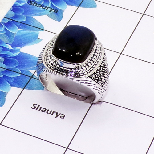 Labradorite Cab - G - SMR998 - Newly Arrival Natural Labradorite Gemstone Solid 925 Sterling Silver Casting Mens Ring Labradorite Cab - G - SMR998 - Newly Arrival Natural Labradorite Gemstone Solid 925 Sterling Silver Casting Mens Ring
