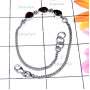 Garnet cut O - SPB996-Semiprecious Gemstone Gorgeous Bracelet