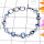 Blue Topaz A - SPB998-Natural Gemstone Plain Silver Bracelet