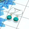 Blue Turquoise Cab Earring C - SPE752-Latest Collection Round Shape Solid 925 Sterling Silver Factory Handmade Earrings Blue Turquoise Cab Earring C - SPE752-Latest Collection Round Shape Solid 925 Sterling Silver Factory Handmade Earrings