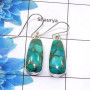 Blue Copper Turquoise Cab Earring A - SPE753-Latest Collection Solid 925 Sterling Silver Factory Handmade Earrings