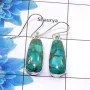 Blue Copper Turquoise Cab Earring A - SPE753-Latest Collection Solid 925 Sterling Silver Factory Handmade Earrings