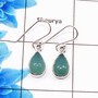 Natural Aqua Chalcedony Cab Earring C - SPE754-Latest Collection Pear Shape 925 Sterling Silver Factory Handmade Earrings