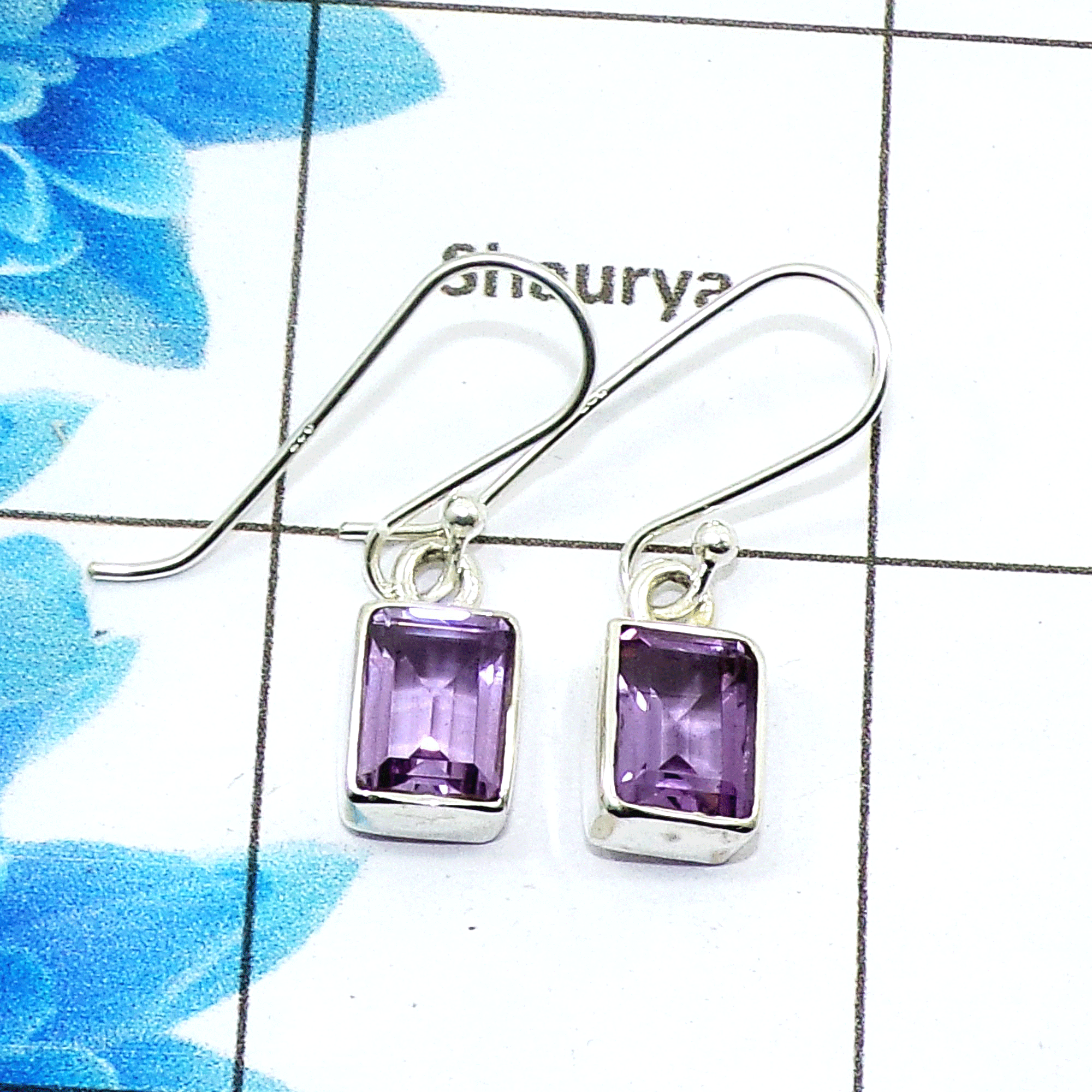 Stunning Amethyst Cut Earring M - SPE757-New Collection Octagon Shape 925 Sterling Silver Factory Handmade Earrings