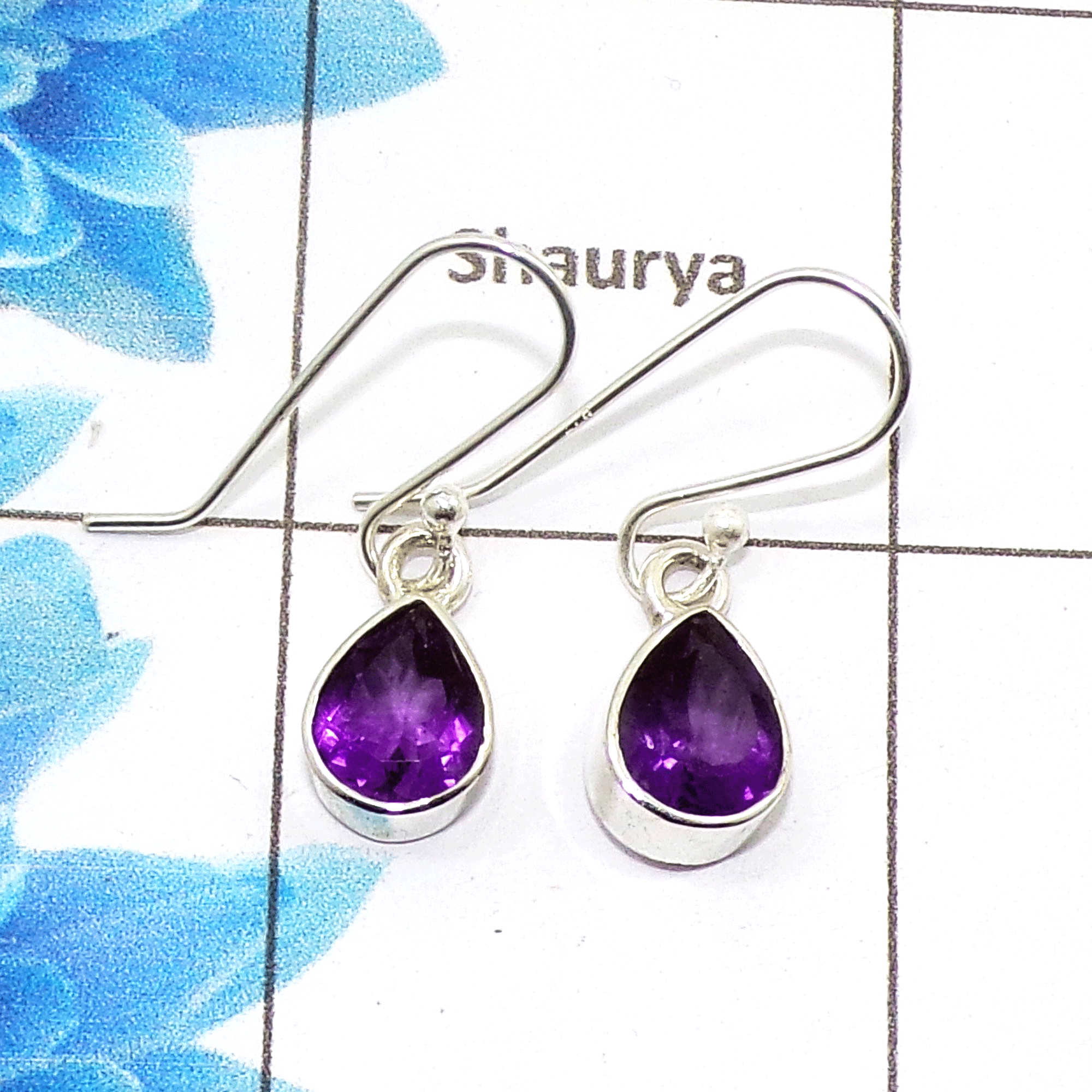 Stunning Amethyst Cut Earring O - SPE757-New Collection Pan Shape 925 Sterling Silver Factory Handmade Earrings Stunning Amethyst Cut Earring O - SPE757-New Collection Pan Shape 925 Sterling Silver Factory Handmade Earrings