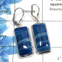 Agate Cab - B SPE761 - Solid 92.5% Sterling Silver Natural Agate Cab Gemstone Plain Setting Clasp Earring