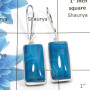 Agate Cab - A SPE762 - Natural Agate Gemstone Handmade Plain Setting 925 Sterling Silver Earring