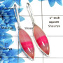Agate Cab - B SPE762 - Natural Agate Gemstone Solid 925 Sterling Silver Plain Setting Dangle Earring