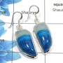 Agate Cab - D SPE762 - Gorgeous Natural Agate Gemstone 925 Sterling Silver Plain Setting Dangle Earring