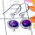 Purple Turquoise F - SPE995-Plain Silver Small Size Pretty Earring